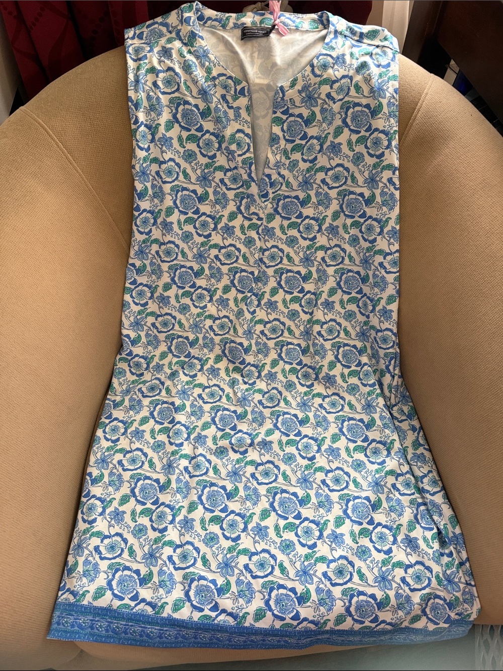 Vineyard Vines Sleeveless Blue Floral  dress